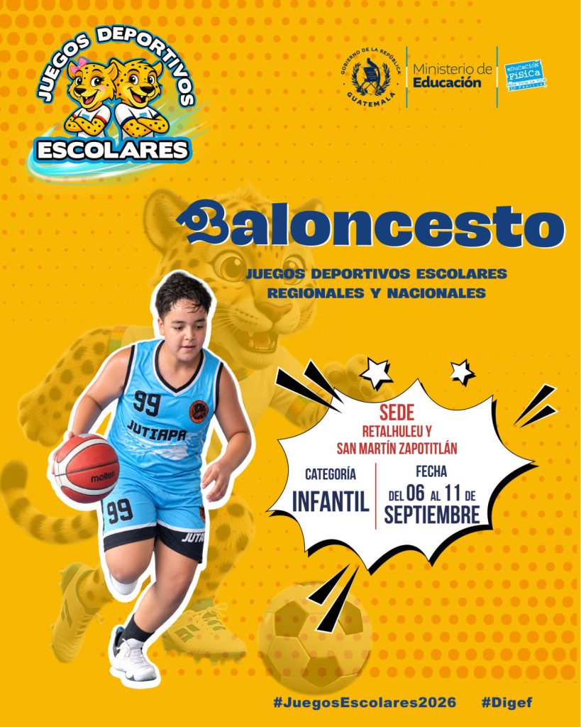 Baloncesto infantil: Juegos Deportivos Escolares, 6 al 11 de septiembre